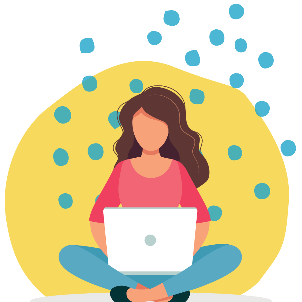 woman on computer